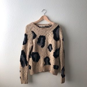 Cheetah Print Wool Sweater